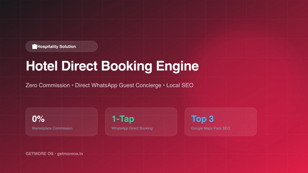 Boutique luxury resort room in India with direct online booking engine interface